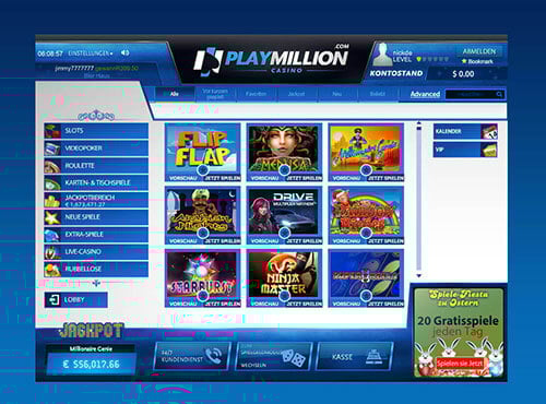 Playmillion Spiele