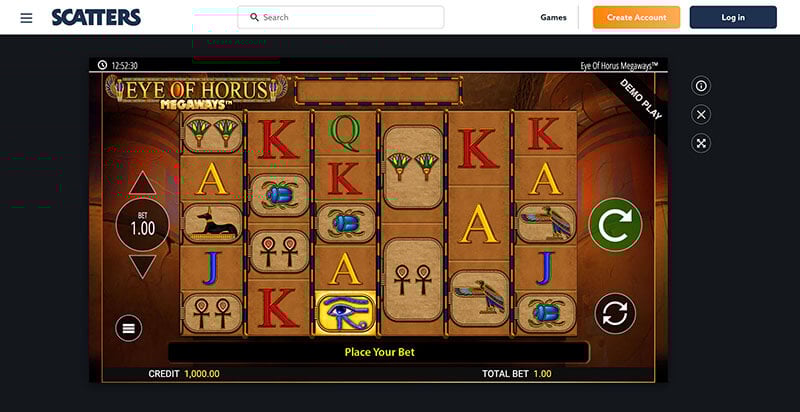 Scatters Eye of Horus Megaways